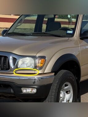 PAIR (01-04) Toyota Tacoma Headlight Lower Filler Trim Piece Gold Color